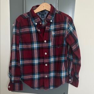 Tommy Hilfiger Red and Blue Button Down Shirt